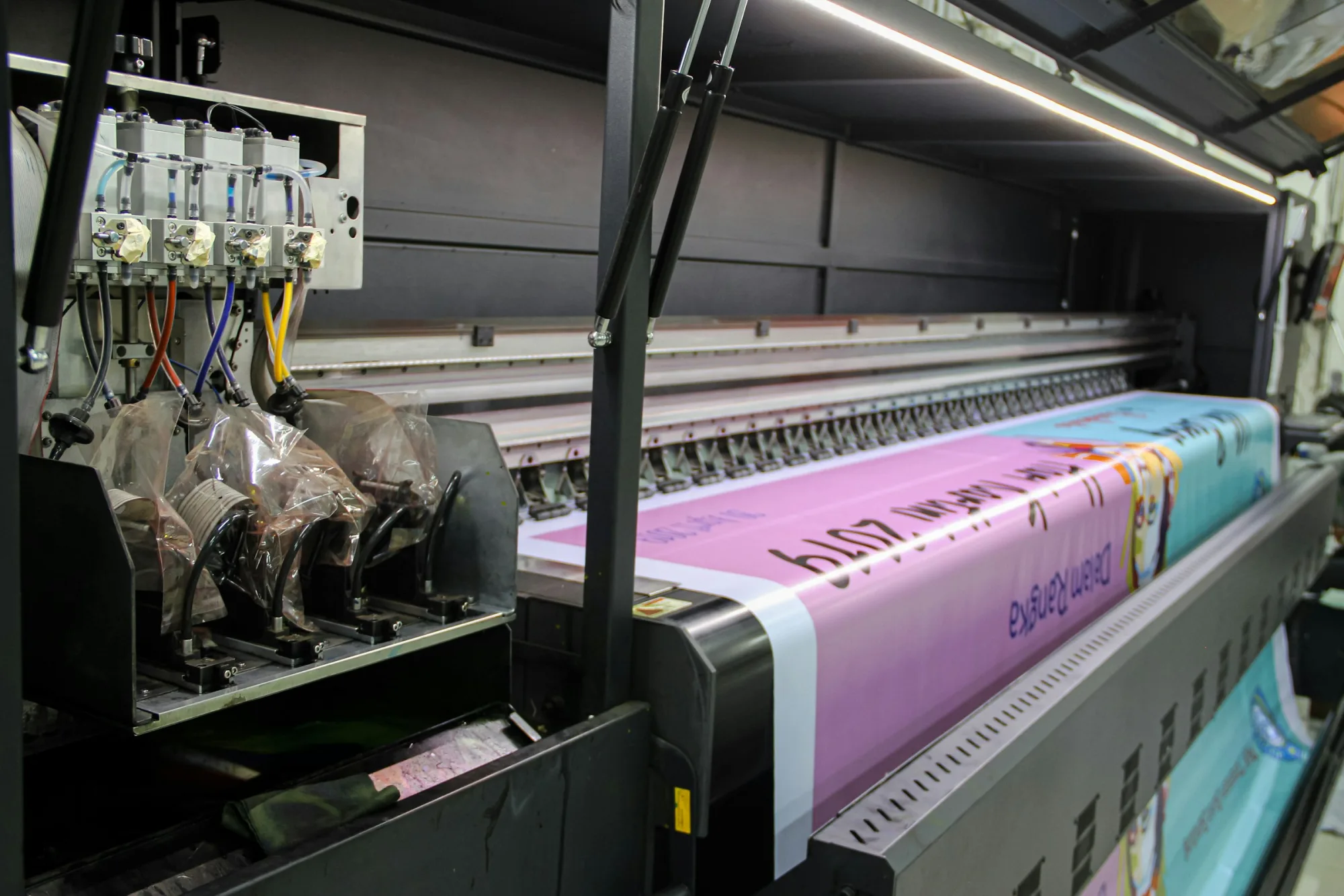 a large machine with a lot of papers on it